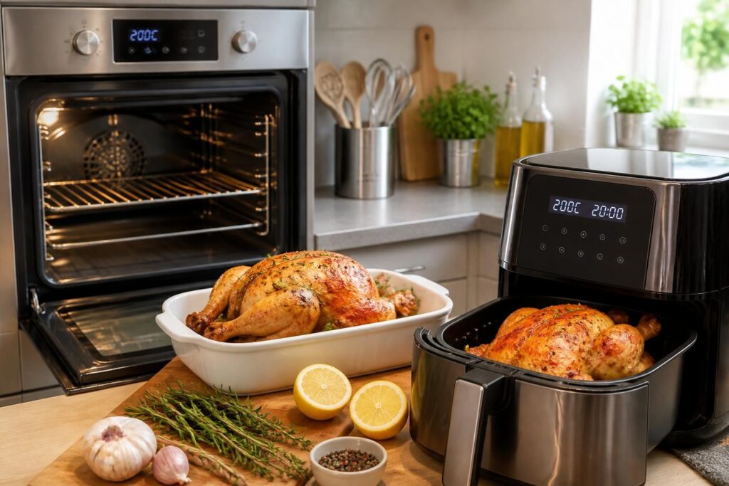 découvrez comment cuire un poulet entier au four ou à l’air fryer facilement grâce à nos conseils simples et rapides pour un repas savoureux et réussi à tous les coups.
