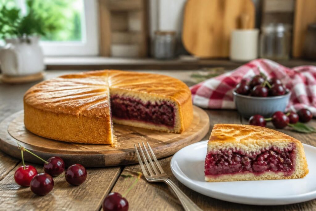 découvrez la recette du gâteau basque aux cerises de cyril lignac, un dessert traditionnel à réaliser facilement chez vous pour régaler toute la famille.